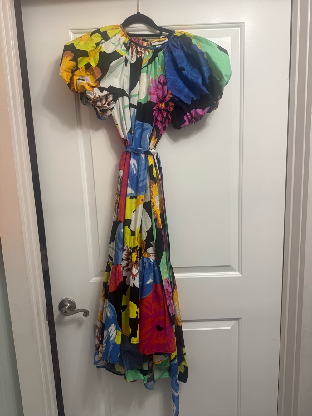 Christopher John Rogers Target Floral Puff Sleeve High-Low Maxi Dress XS - Picture 4 of 6